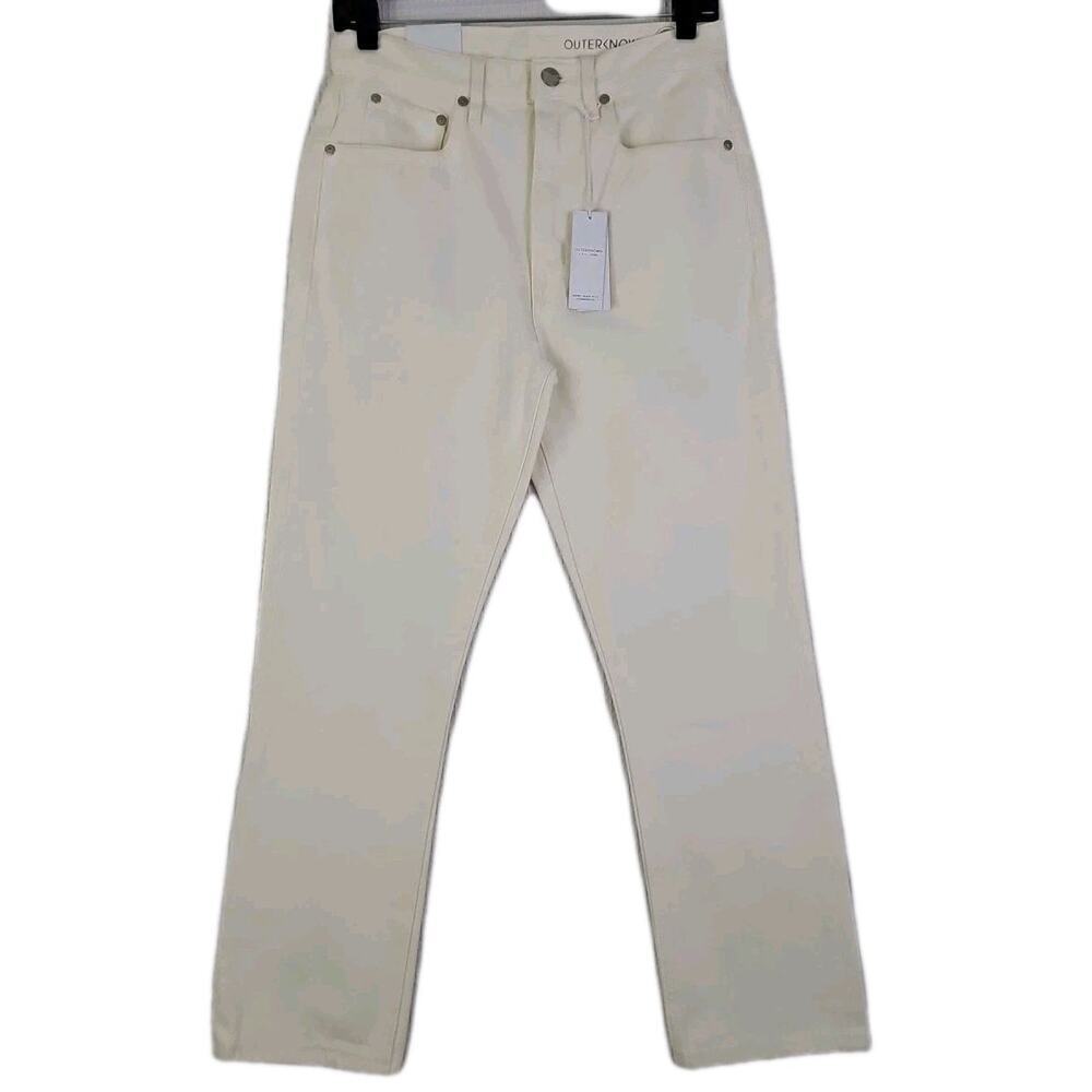 Outerknown S.E.A. ~Woman Size 26~ Ivory Dune High Rise Slim Fit Jeans NWT.
